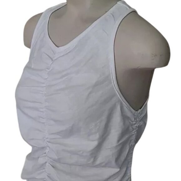 Universal Thread goods co. white ruched tank top size L - Picture 4 of 6